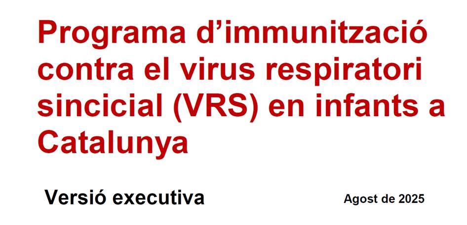 Recomanacions d’immunització contra el VRS als infants a Catalunya (campanya 2025-2026) Imatge destacada
